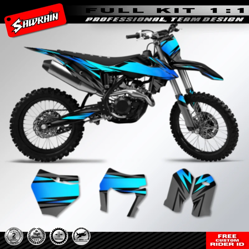 

Sawrain Motorcycle Custom Team Graphics Number Decals Sticker Kit For KTM SX SXF 2019 2020 2021 2022 EXC XCW 2020 2021 2022 2023
