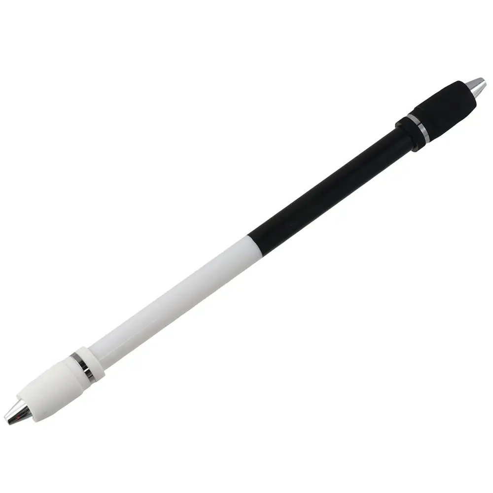 White Pen Spinning Heavy Weighted Black PC Spin Pen Non Slip Coated Office