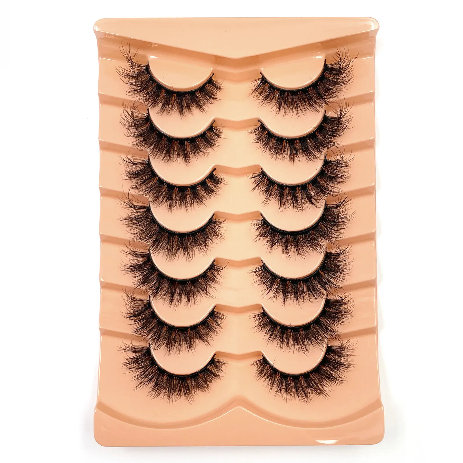 Neue 7 Paar Dicke, 3D-Simulierte Nerzfell-Falschwimpern Kurze, Dramatische Falschwimpern Großhandel Komplette Linie Falsche Wimpern – Detail 18