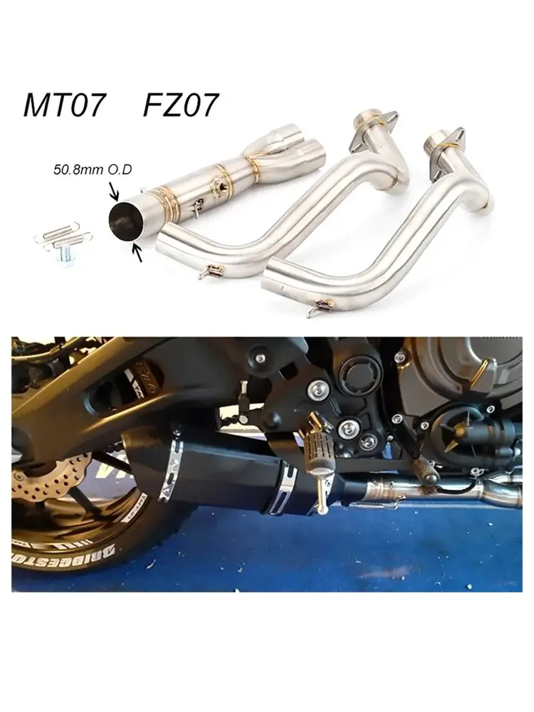 Voor Yamaha MT-07 FZ-07 MT07 FZ07 XSR700 2014-2023 Motorfiets Uitlaat Voorpijp Uitlaat Systeem Escape - afbeelding 2