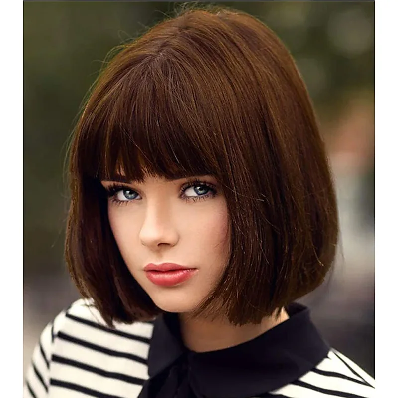 

European and American Style with Bangs, , Student , Short Hair, BOB , Colorful Anime Halloween Wig Set