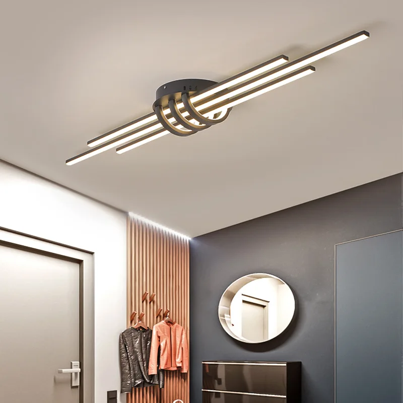 Long Strip Aluminium Ceiling Lights Corridor Simple and Modern Creative Lighting Fixtures Entrance And Foyer LED Ceiling Lamps