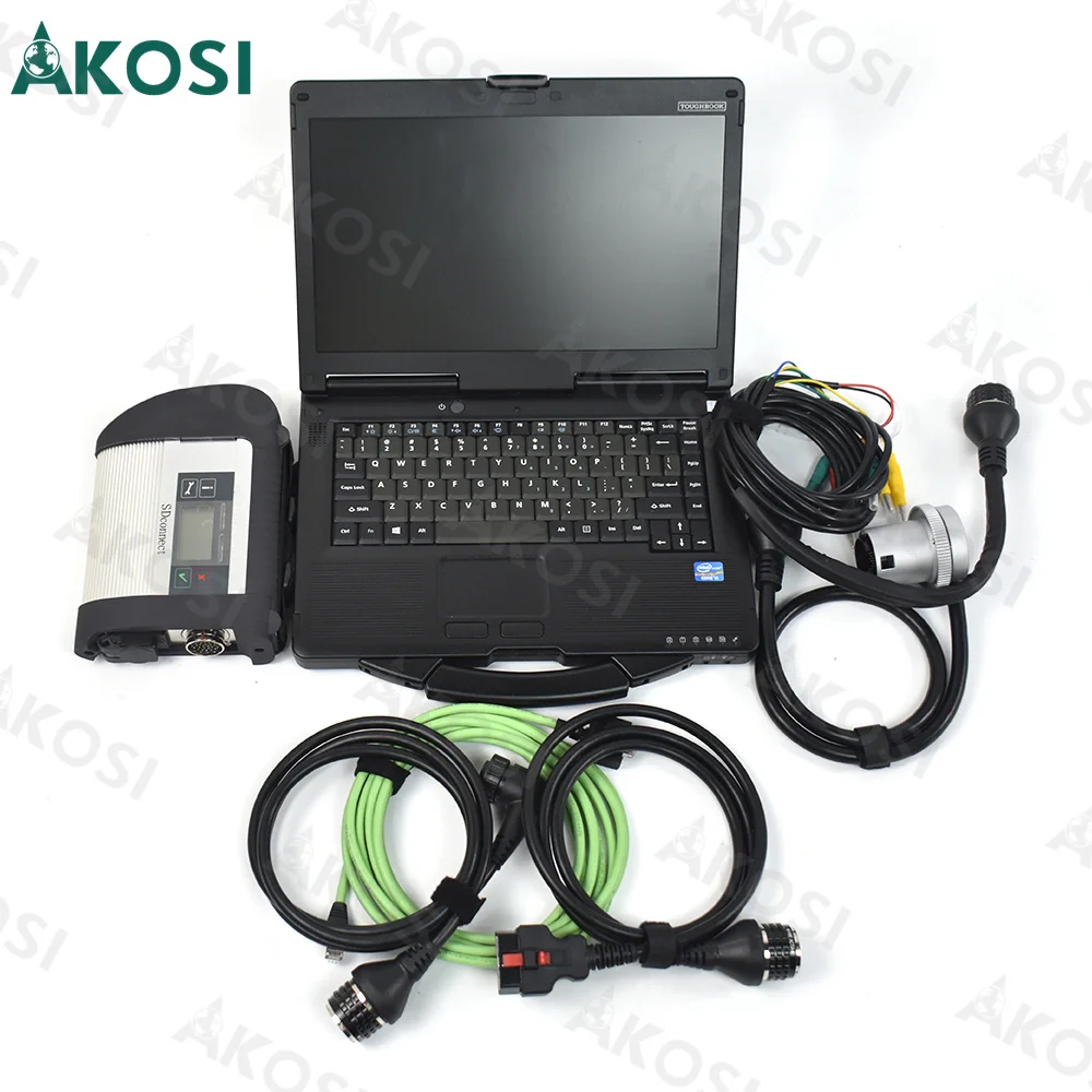 MB Star C4 SD Connect Compact ben C4 plus DOIP function Main interface Multiplexer with WIFI obd cables Mercede+CF53 laptop