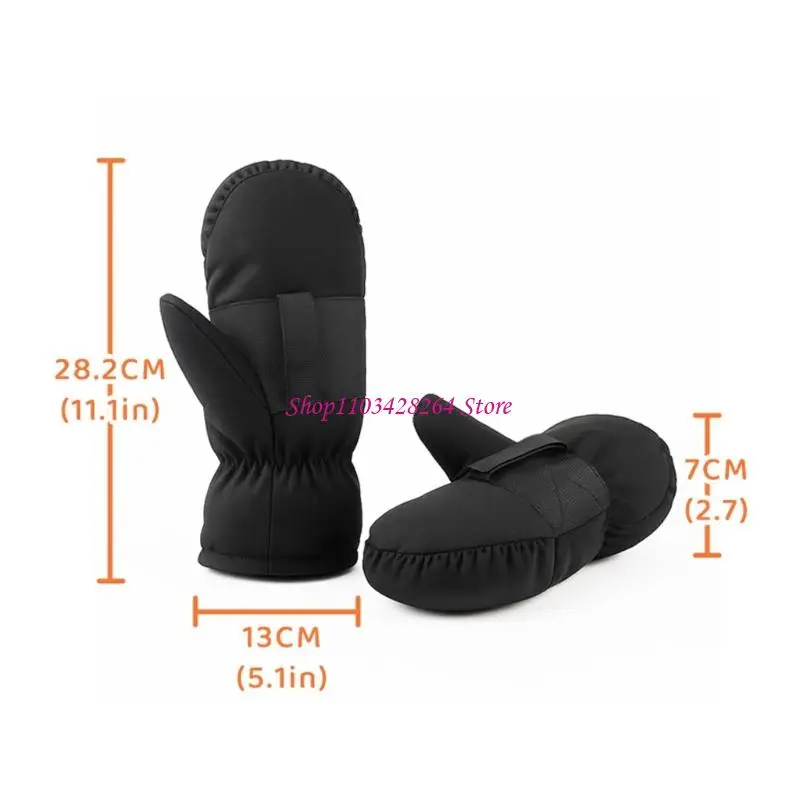 Insulated Infant Carriage Mittens Weather Resistant Fabric Adjustable Elastic Cuffs Secure Hook Loop Closure