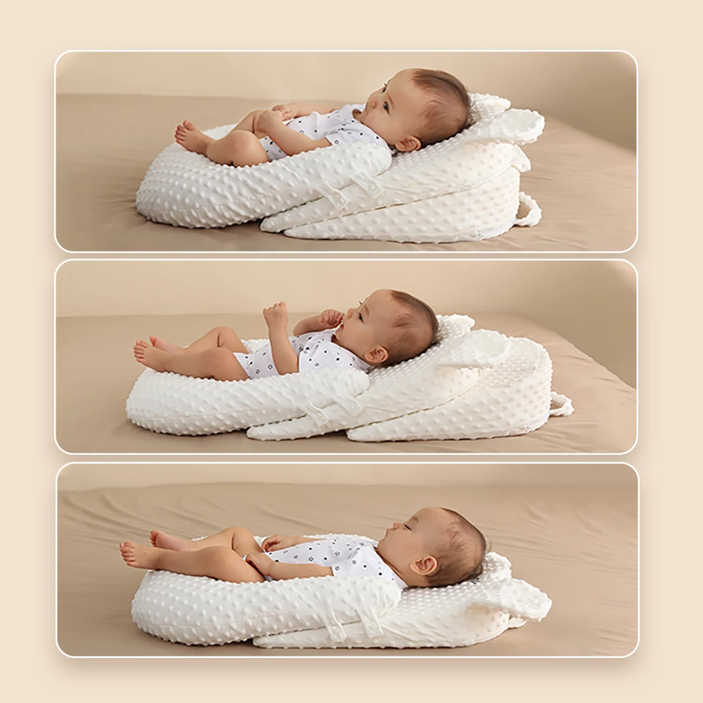 Sunveno Newborn Portable Slope Pad Baby Feeding Pillow Infant Anti Spitting Milk Slope Pad help relieve baby\'s overflowing