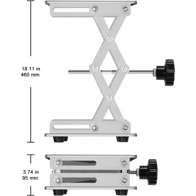 Lab Scissors Jack, Stainless Steel Laboratory Support Jack Platform Lab Lift Stand Table