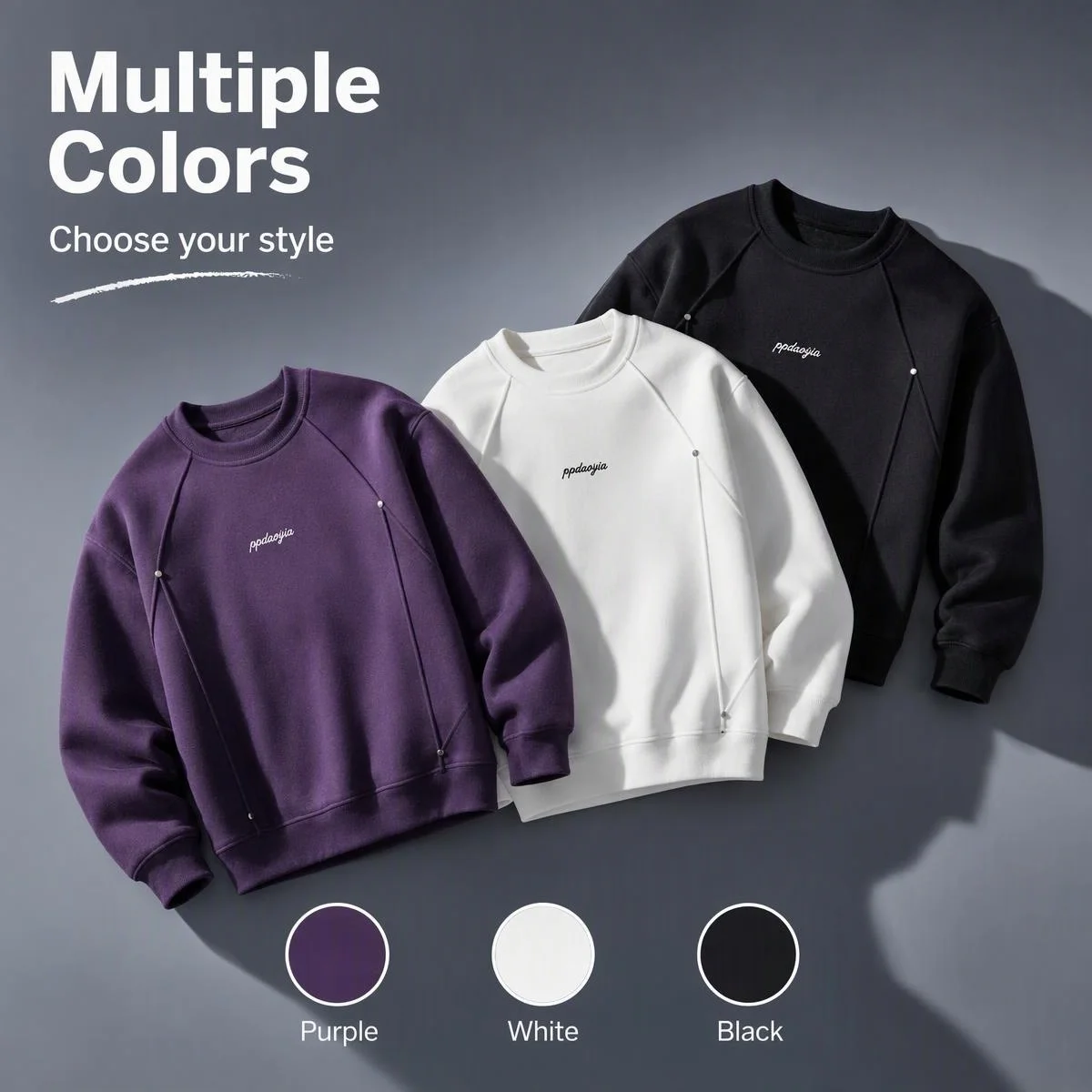 Autumn Winter Men Fleece Lined Sweatshirt, Thick Warm Crew Neck Loose Pullover Long Sleeve Plus Size Trendy Versatile Undershirt