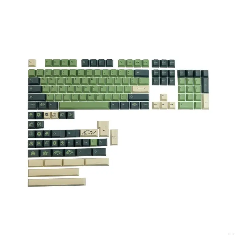 B0KF 142 Keys GMK Keycaps Earth PBT Sublimation Keycap Cherry Fit for 64 68 87 104 Mechanical Keyboard Keycap