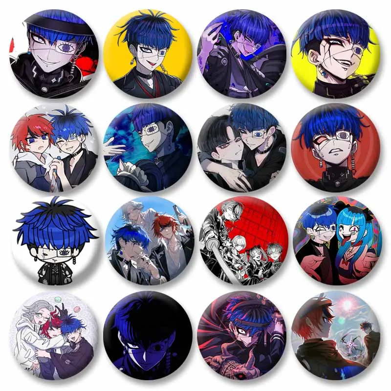 Anime The Hundred Line Omokage Yugamu Lapel Pins Cartoon Game Figure Badges Cosplay Jewelry Brooches for Bag Clothes Friend Gift