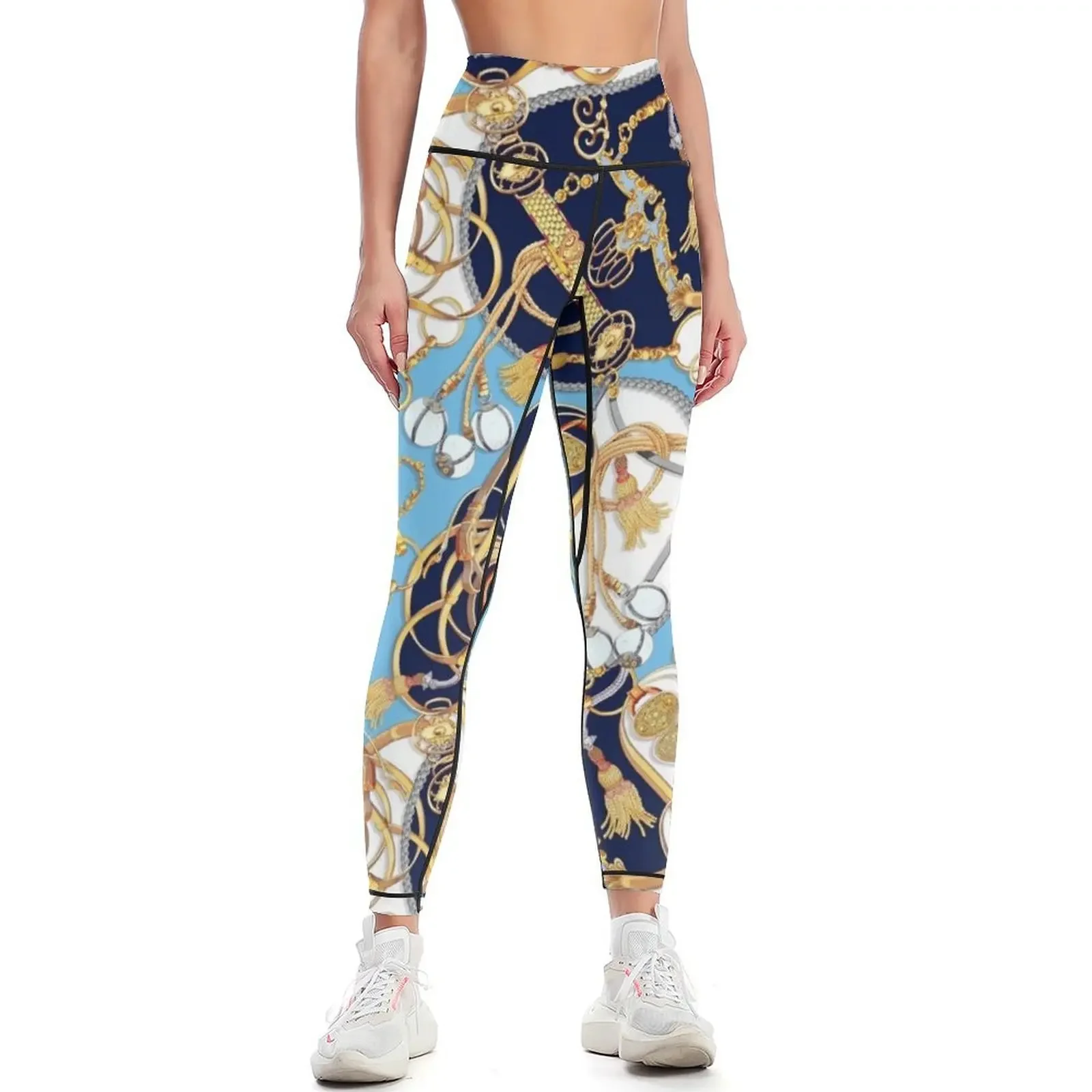 

Belt, chain, tassel, rope braid design Leggings harem pants Women's trousers for physical Fitness's gym clothes Womens Leggings
