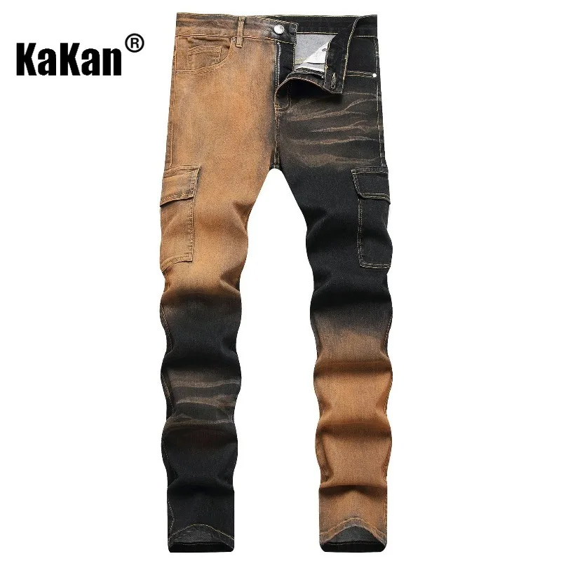 

Kakan - New Men's Contrasting Jeans, Y2k Clothing Small Leg Long Jeans Jeans, Jeans Man Brand