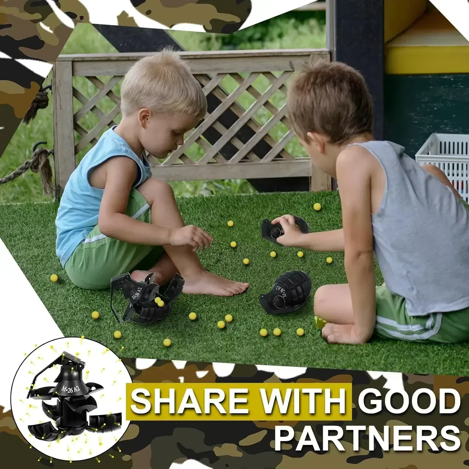 

BToys Model Toy Spring Powered Impact Battle Games Tactcial Airsoft Paintball Tactical Refillable Grenade Toy CS Hand Grenades