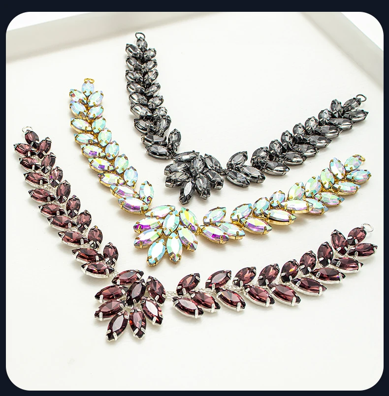 5 Stück Strass-Dekoration Kristalldiamant Kleidungszubehör DIY Handwerk Abendkleid Strass Nähzubehör Dekoration – Detail 2