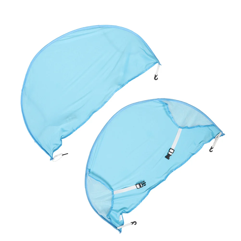 ผ้าคลุมกันแดดรถเข็นเด็กแบบพับได้ 2 ชิ้น ป้องกันรังสียูวี กันลม สำหรับรถเข็นเด็กกลางแจ้งและรถยนต์