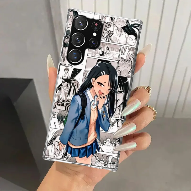 Nagatoro San Anime Aesthetic Phone Case for Samsung Galaxy S24 S23 S22 S21 Ultra S20 FE S10 Plus S10E S9 S8 + S7 Edge Soft Print