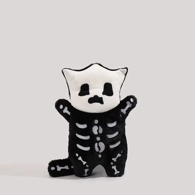 

Плюшевый рюкзак в виде милого котенка-черепа, мягкая мультяшная сумка-игрушка, модный повседневный рюкзак для девочек-подростков на каждый день