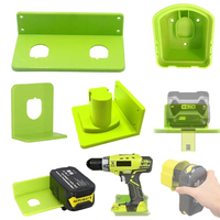 Wall Mount Battery and Tool Holder for Ryobi 18V Lithium Battery Power Tool Drill Storage Hangers Shelf for RYOBI P103 P107 P108