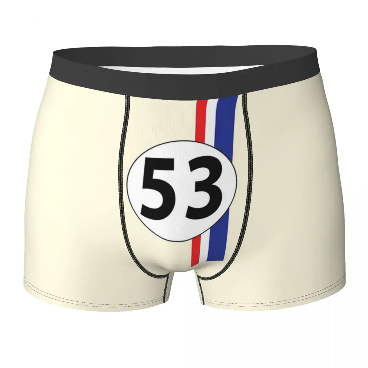 Boxer Underpants Shorts Herbie, Number 53 Panties Male Breathable Underwear for Homme Man Boyfriend Gift