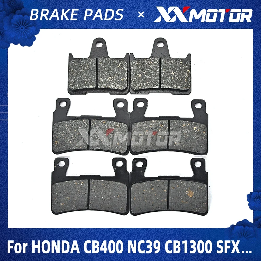 XX Motorcycle Front and Rear Brake Pads For Honda CB400 CB1300 F1 SC40 2001 VTEC 400 SFX SFY SF1 SF2 SF3 Super Four NC39