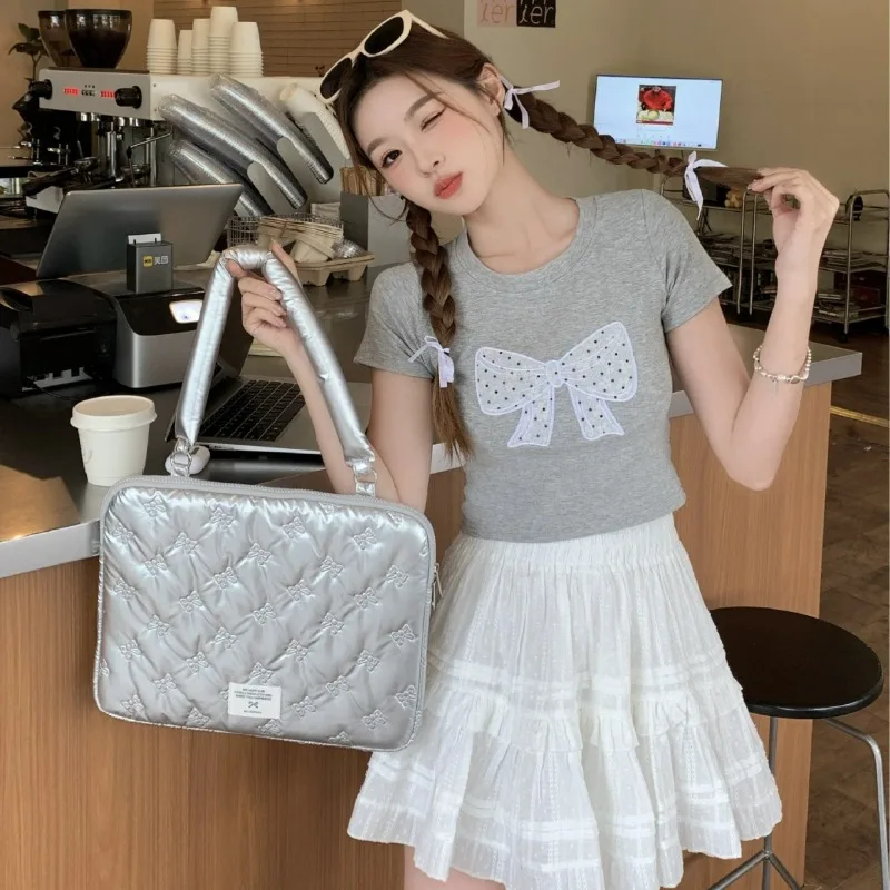 13.3 /15.6 Inch Laptop Shoulder Bag Ballet Butterfly Style Sweet College Notebook Sleeve for Laptop Laptop Bag for Women