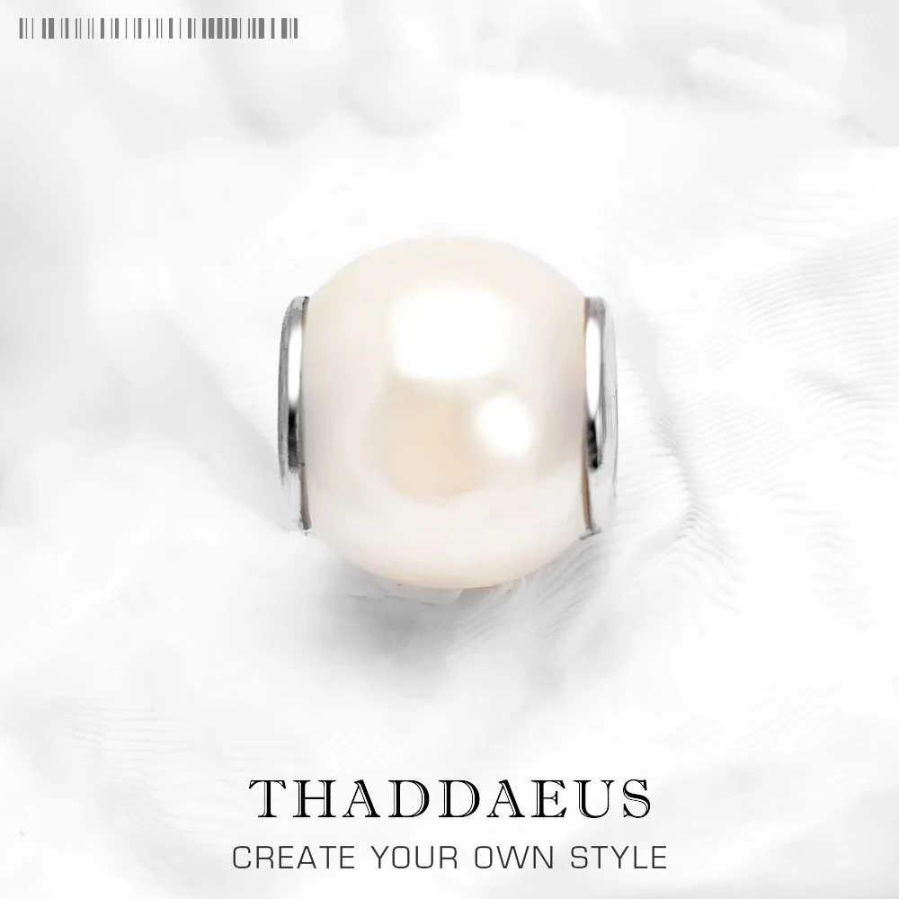 

Бусины с белым жемчугом из серебра 925 пробы, очаровательные европейские ювелирные изделия «сделай сам», аксессуары, подарок для женщин