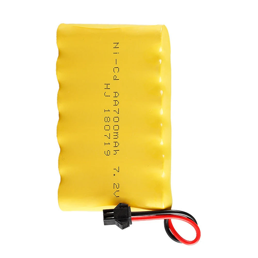 7.2V 700mah Ni-CD Battery with SM Plug For Rc toys Car Boat Gun Tank Train spare parts AA 7.2 V RC Battery Pack 1-10PCS