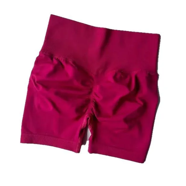 Butt lift exercise shorts; women's high-waisted, waist-cinching, shaping running butt lift quick-dry three-quarter compression