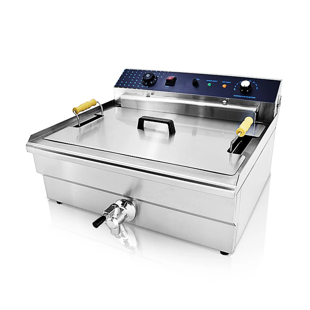 

Large Capacity Frying Machine 30L Restaurant Electric Industrial Fryer For Chicken Chips 1 Single Tank Deep Fat Fryer