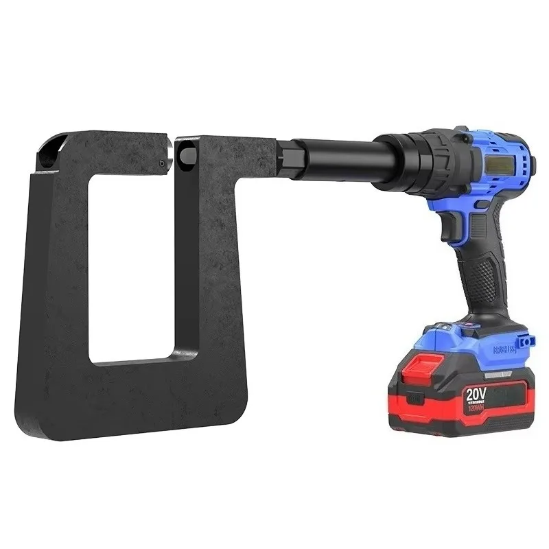 Handheld Lithium Electric Highway Guardrail Puncher, Heavy Duty Industrial Guardrail Plate Hole Punching Mounting Tool