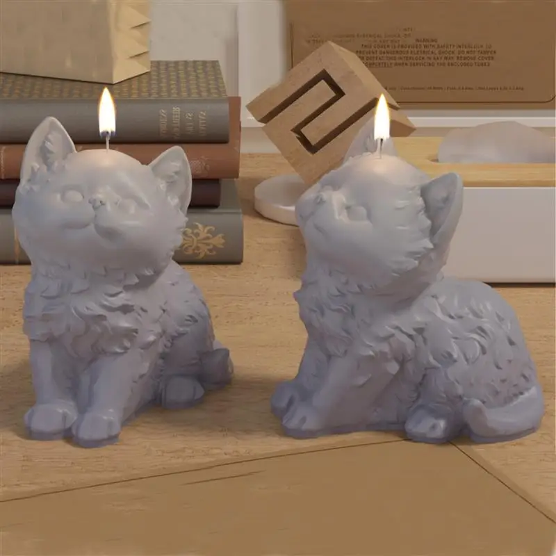 Cat Dog Series Silicone Molds Various Animal Aromatherapy Candles Plaster Resin Decoration Making Supplies Home Handmade Gifts