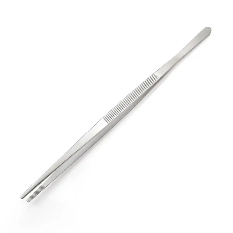 Zahnpinzette aus Edelstahl, lange Grill-Lebensmittelzange, gerade Pinzette, für Zuhause, medizinischer Garten, Küche, Grillwerkzeug, Wimpernpinzette – Detail 12