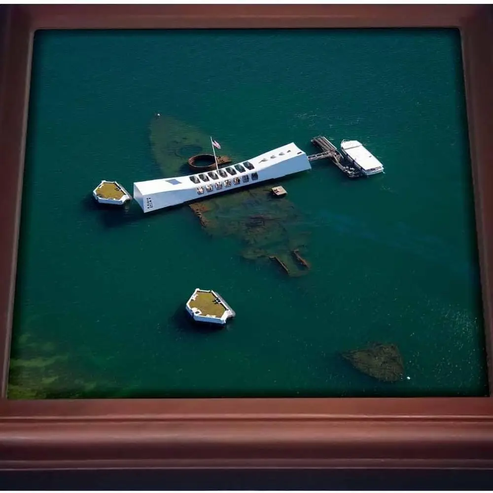 

8 Pearl Harbor USS Arizona Memorial Oahu Hawaii Ceramic Tile Trivet