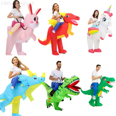 Funny Cute Dinosaur Rabbit Unicorn CosplaySuit Adult Inflatable Costume Halloween Carnival Festival Outfit for Party Performance