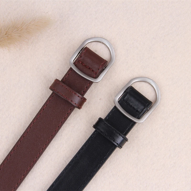 أزياء المرأة غير مسامية رقيقة حزام بسيط الكورية مشبك معدني بو أحزمة جلدية الجينز اللباس حزام الخصر الزخرفية