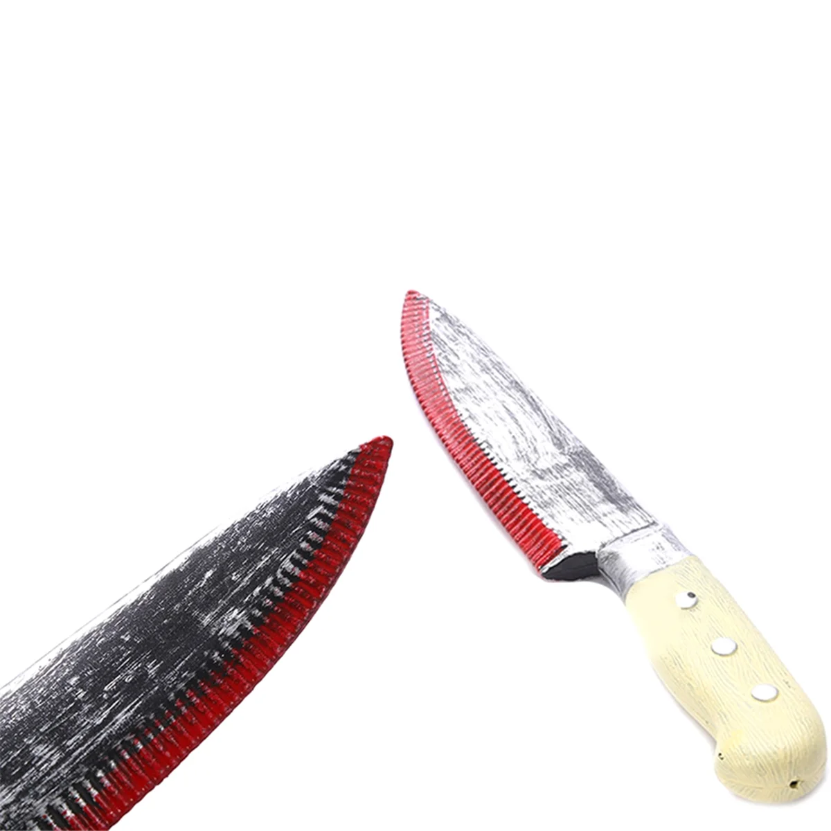 Faked Bloody Knife for Halloween Costume Cosplay Props Decor Simulation Plastic Knife Horror Party Supply