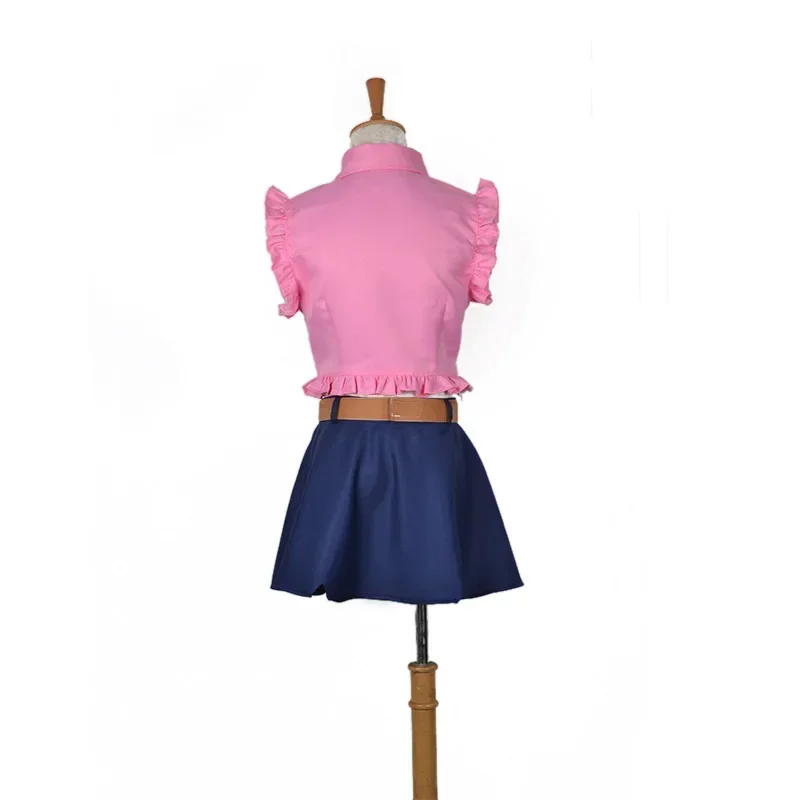 أزياء الخطايا السبع المميتة إليزابيث ليونز التأثيرية إليزابيث شعر مستعار أخضر فاتح شعر طويل بدلة تنورة قصيرة للسيدات أزياء M1