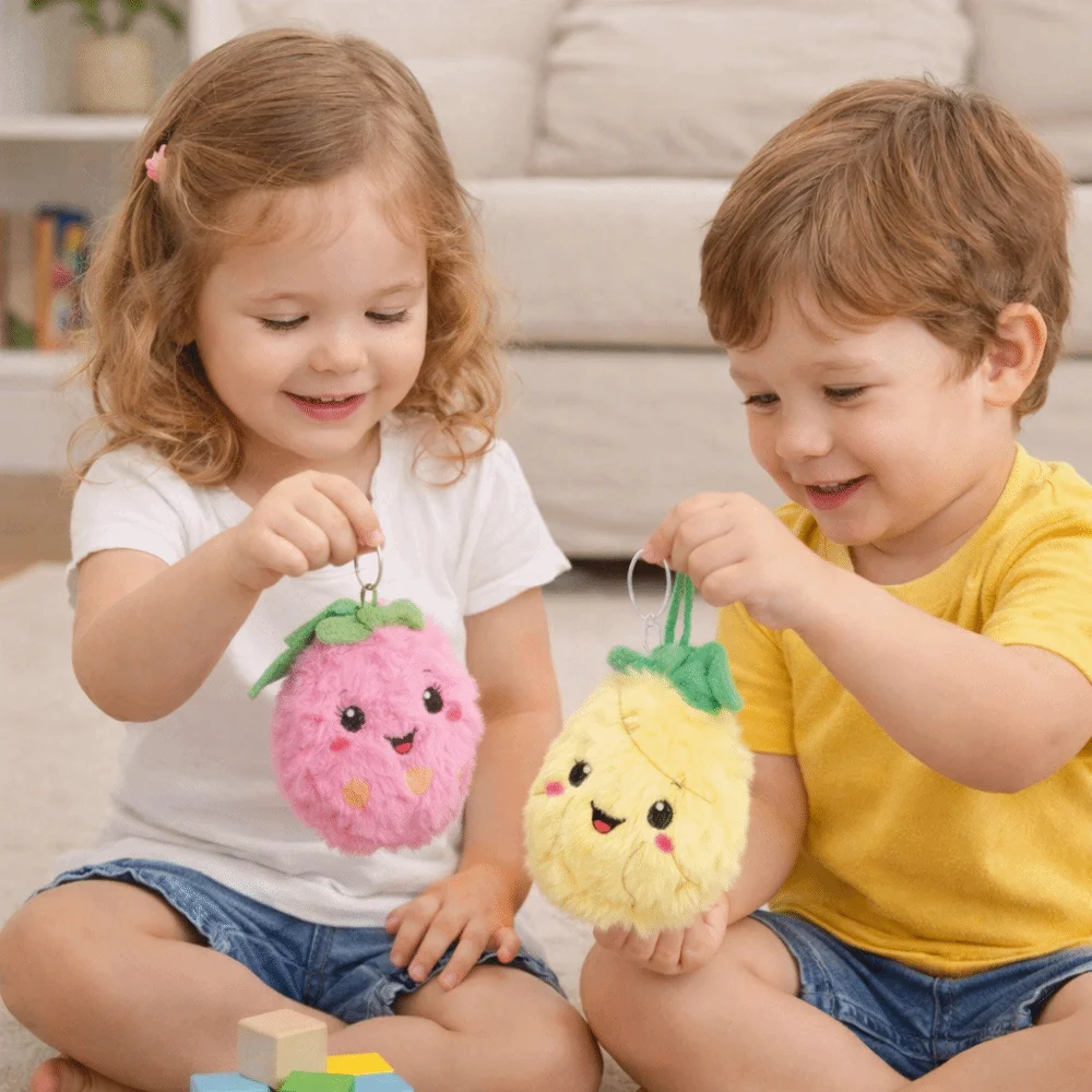 Gift Super Soft-haired Fruit Charm Miniature Strawberry/Pineapple Shape Stuffed Bag Accessory Christmas Gift