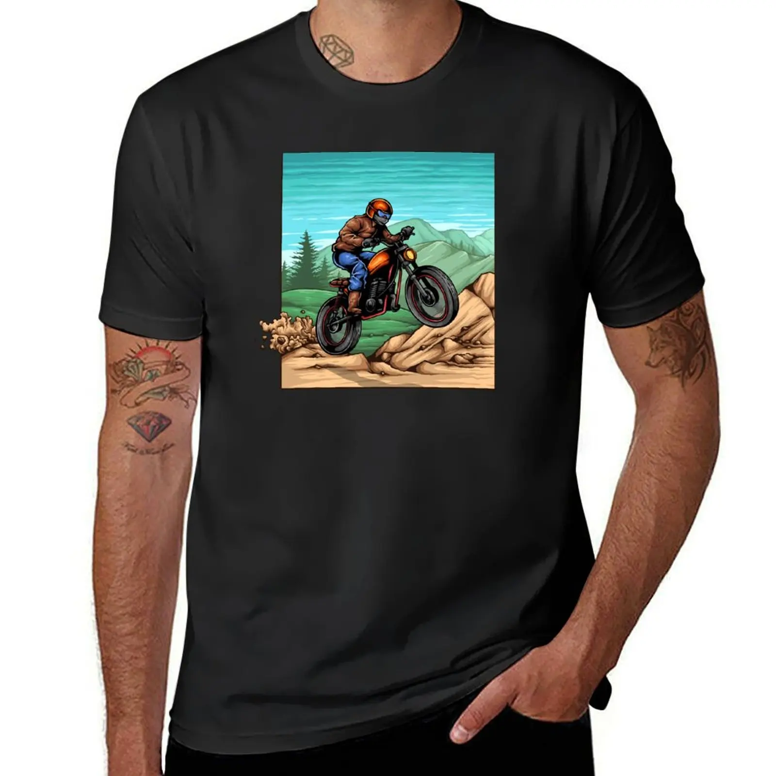 Motocross T-Shirt shirts graphic tees oversizeds summer top mens champion t shirts