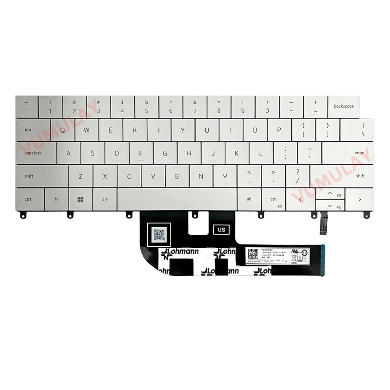 New US Backlit Keyboard for DELL XPS 14 9440 P184G 2024 White Notebook