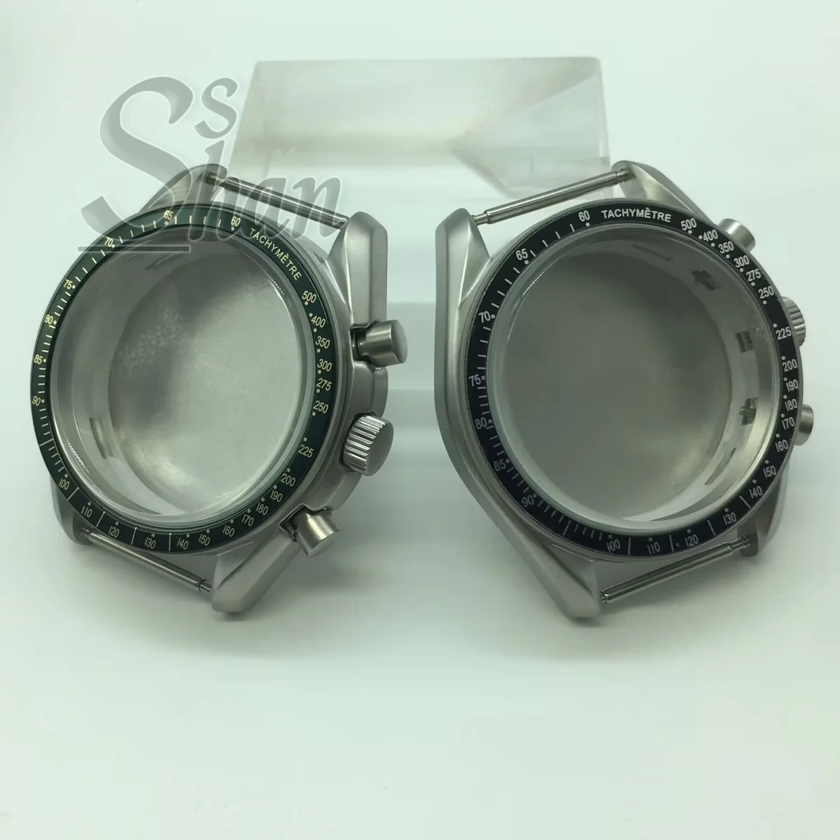 40mm Electroplated Titanium Alloy Case Coated Glass Aluminum Bezel Watch Parts Are Suitable for VK64 VK63 Chronograph Movement