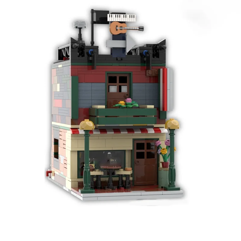 920 قطعة MOC منزل صديق المركزي بيرك وحدات نموذج اللبنات هدايا عيد الميلاد لتقوم بها بنفسك لعبة فكرة إبداعية التعليم الطوب #6