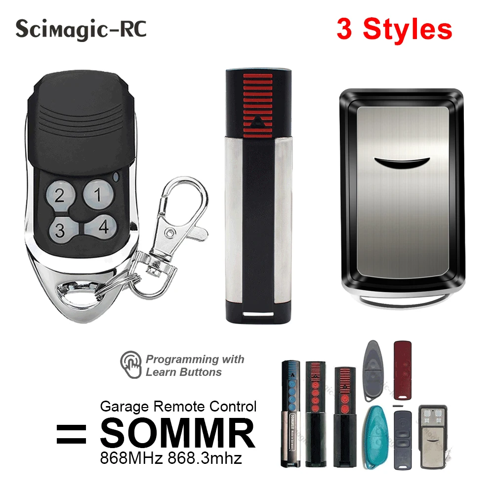 SOMMER 4020 TX03-868-4 4026 4031 Garage Door Remote Control 868MHz Rolling Code SOMMER 4035 4025 4201 4011 Gate Opener