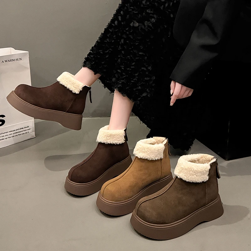 

Winter New Arrival Women's Fleece Lined Thick Warm Snow Cotton Boots