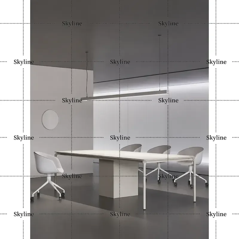 Modern Simple Conference Table Long Office Desk Chair Set Small Meeting Room Training Negotiation Light Luxury Furniture