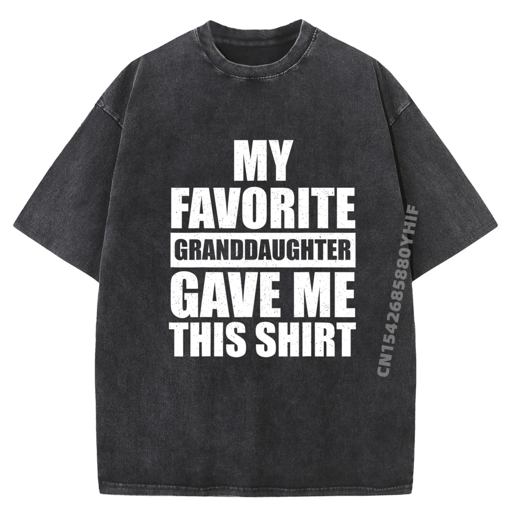 

Best Grandpa Art From Granddaughter T-shirts For Men Loose Tops & Tees Newest Washed Tee Shirts Streetwear Luxury Designer Tops