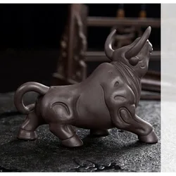 Premium Handmade Zisha Clay Ox Clay Animal Tea Pet Boutique Tea Spirit Tea Figurine Play Toys Tea Zisha Statue