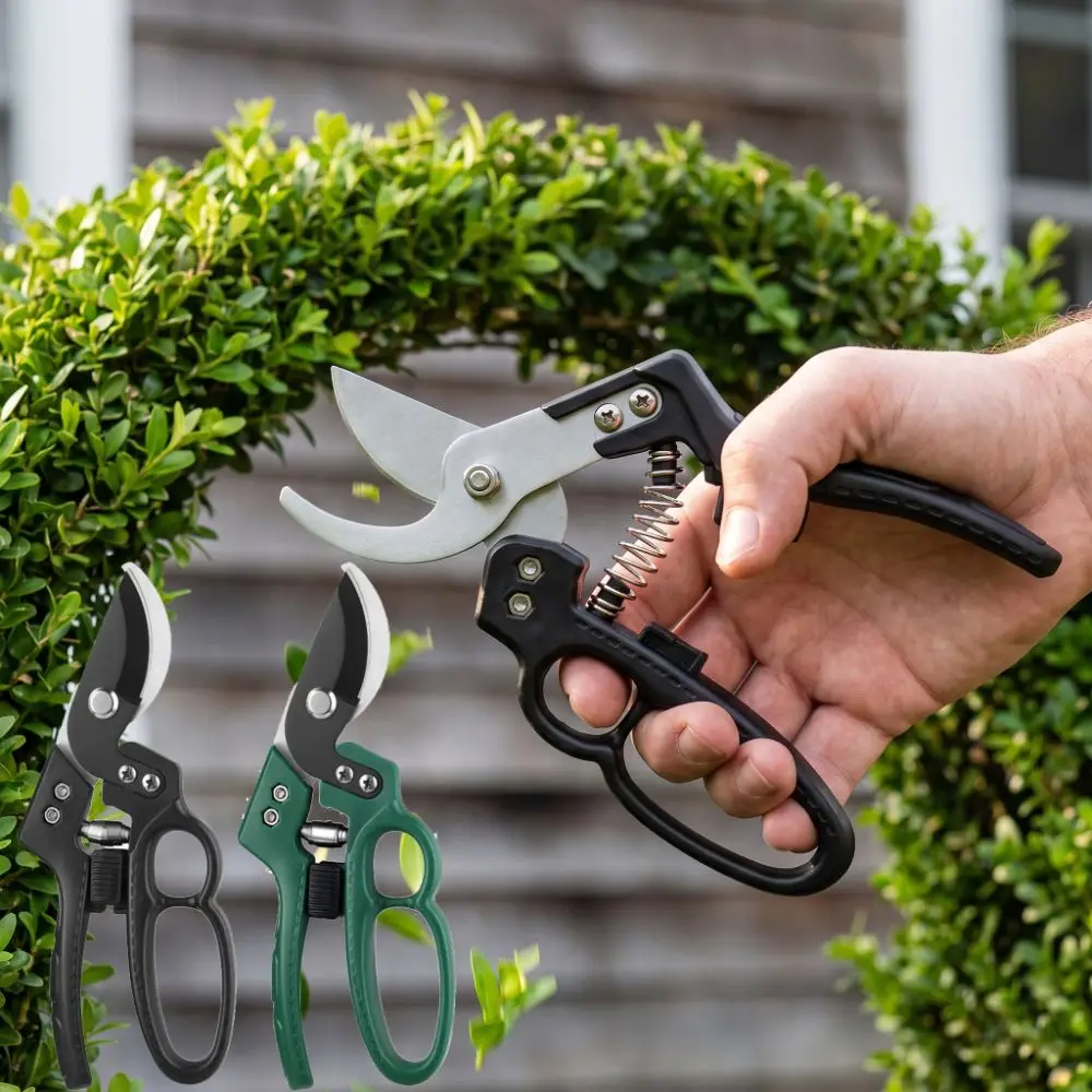 Labor Saving Garden Pruning Shears 3CR13/SK5 Steel Non-slip Handle Branch Cutter Safety Lock Grafting Tool Tree Trimmer