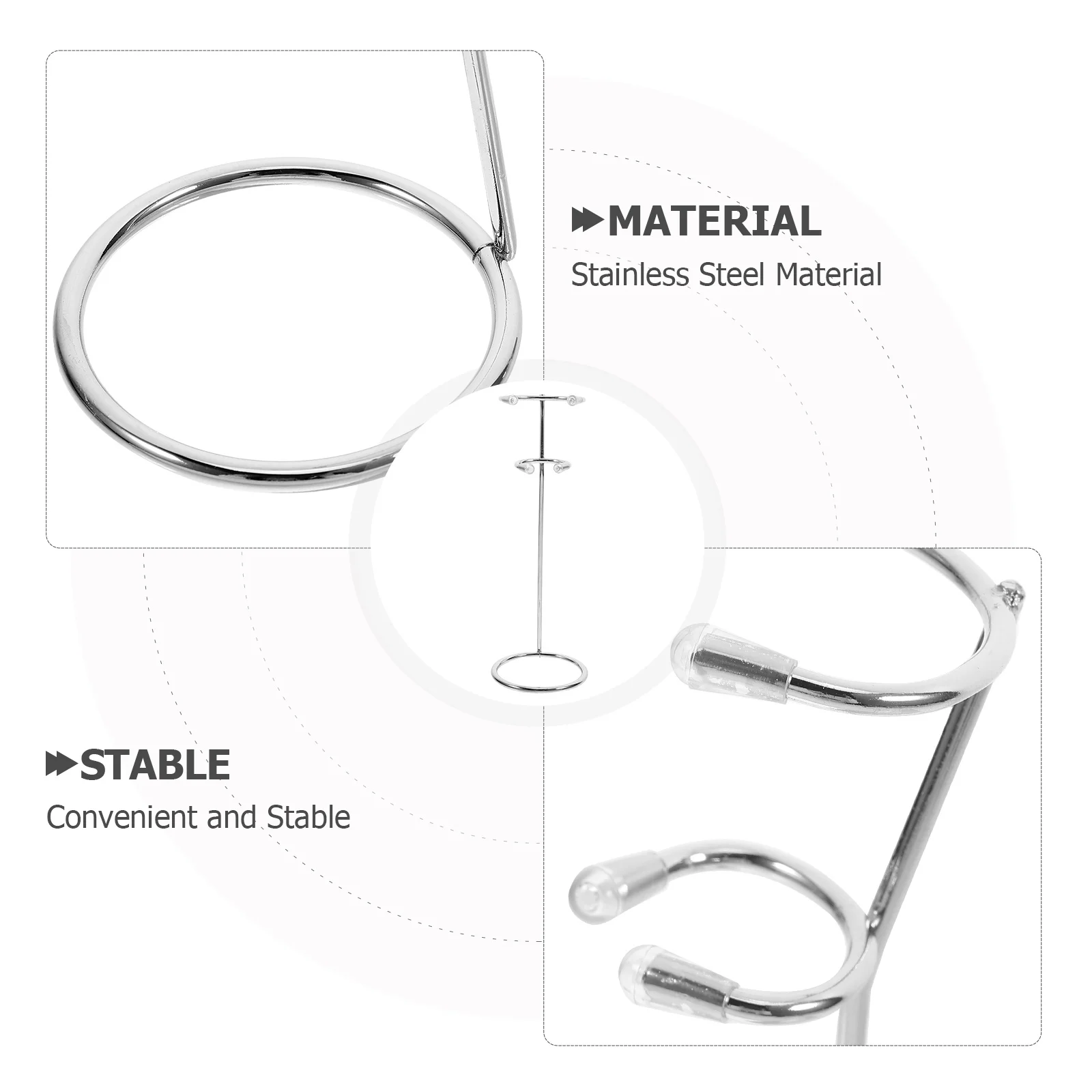 2 قطعة حامل خلاط يدوي من الفولاذ المقاوم للصدأ حامل Frother منظم قاعدة ثابتة حامل رغوة الحليب للمطبخ