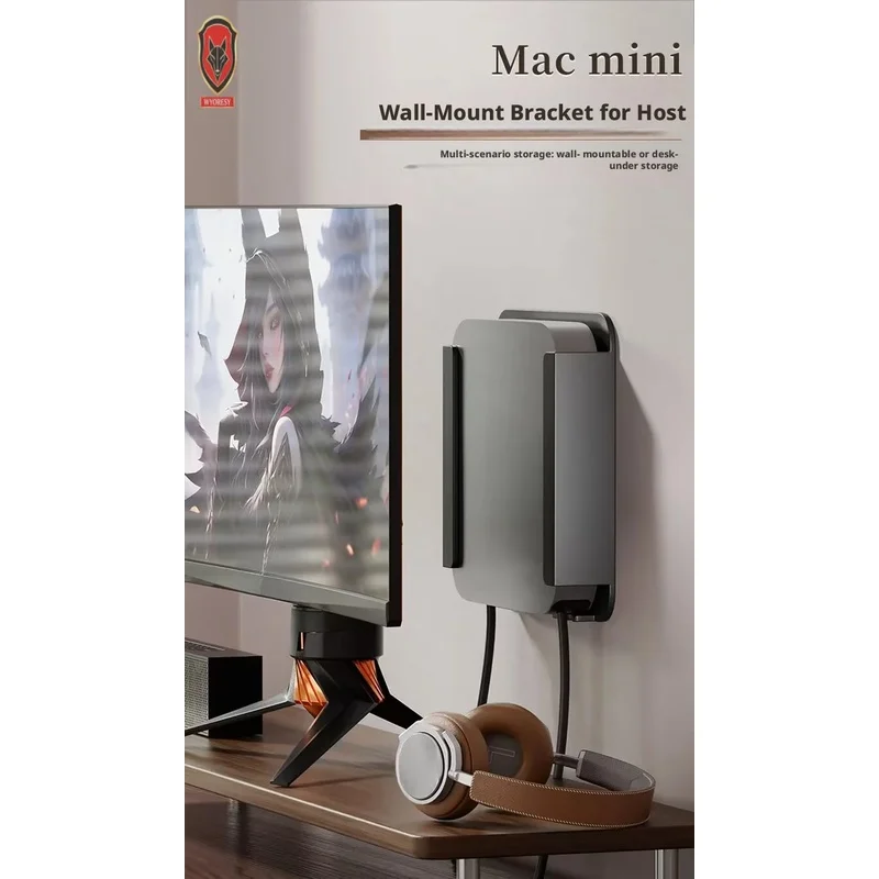 Desktop Host Fixed Holder for Mac Mini (2024) Long Term Stability Fit For Office Continuous Daily Desktop Usage