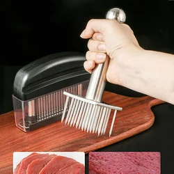 Stainless Steel Loose Meat Needles Profession Cooking Meat Tenderizer Tool For Beef Tender Steak Pork Chop Hammer Kitchen Tools